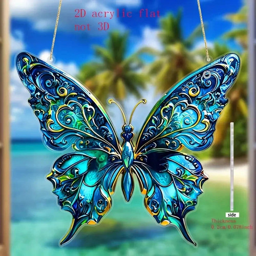 Sapphire blue butterfly open - butterfly,