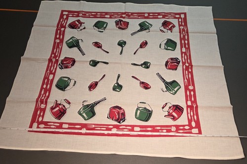 Vtg startex kitchen tea towel - tea,