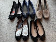 Giant Joblot Bundle Of 5 Pairs Of Ladies Flat Shoes Size 3-4