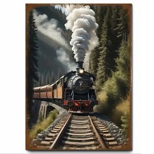 Steam Train Vintage Artwork