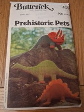 Early Butterick Sewing Pattern 420. Prehistoric Pets.
