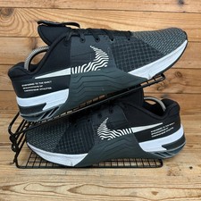 Nike Trainers Men Size UK 10 Metcon 8 Black White Crossfit Hyrox Hyperlift Shoes