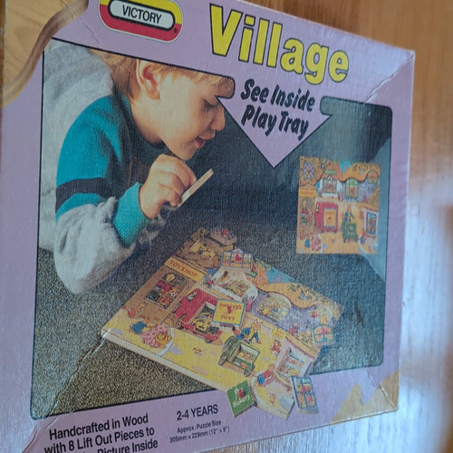 Victory village wooden picture - victory,