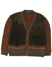VINTAGE Mens Suede Cardigan