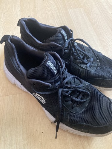 Mens black slazenger trainers - black,