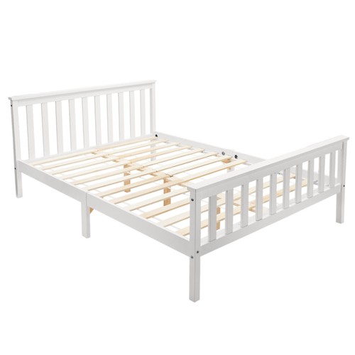 Solid pine wooden bed double - pine,