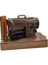 Singer 185K Sewing Machine With Case Electric Vintage Brown T2750 Lwb