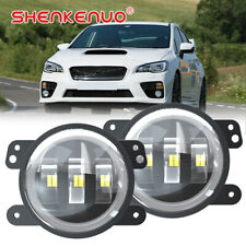 4 Inch LED Front Round Fog Lights Lamps Set L+R DRL For Subaru WRX STI 2015-2017
