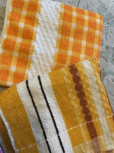 Vintage hand towels orange - vintage,