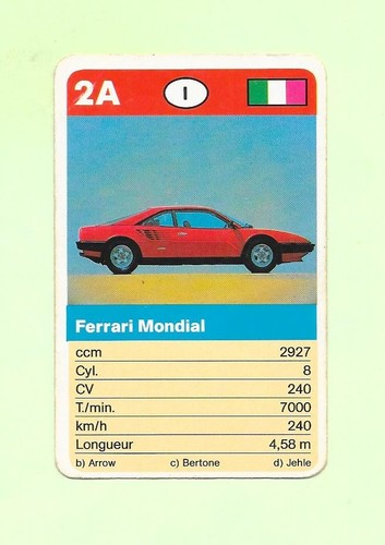 Card ferrari mondial - card,