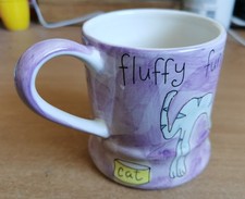 Whittard of Chelsea 'Fluffy Furry Fun-Loving Kittens' Mauve Stoneware Mug