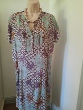 Multi-Print Knee Length Tunic Style Shift Dress by Pomodoro UK 12/14 Perfect