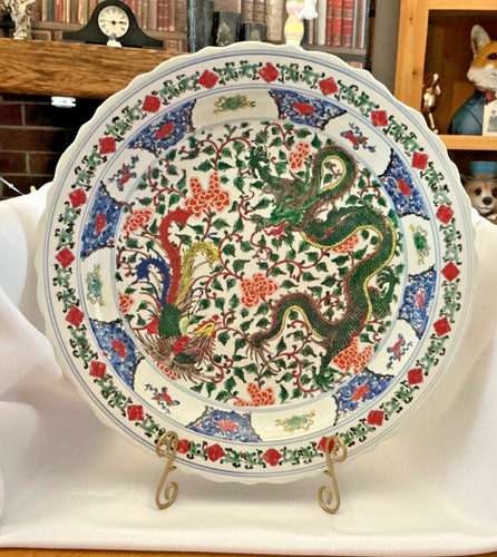 Large chinese wucai charger - large,
