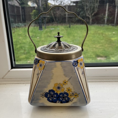Vintage floral biscuit - biscuit, barrel