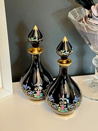 Antique pair bohemian dark - of,