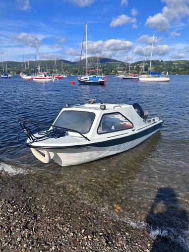 Small cuddy cabin boat with - small,