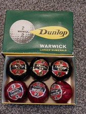 3 x DUNLOP WARWICK GOLF BALLS & 3 x DUNLOP 65 GOLF BALLS.STILL IN WRAPPERS & BOX