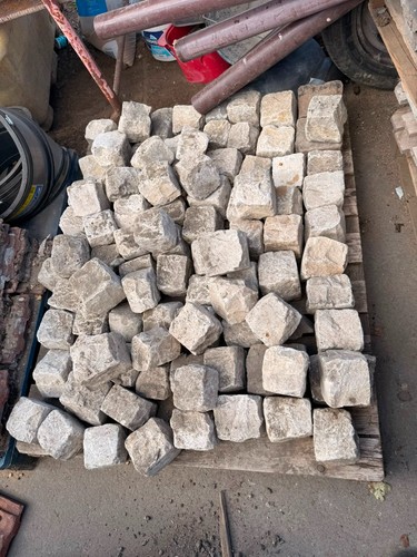 Reclaimed granite cubes - reclaimed,