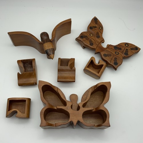 Vintage woden butterfly - woden, puzzle