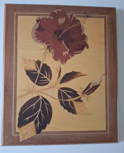 Marquetry flower picture - marquetry,