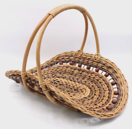 Handwoven flower basket wicker - basket,