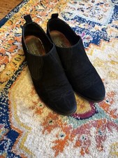 Bertie Suede Black Cowboy Style Shoes Size 5 Summer Festivals