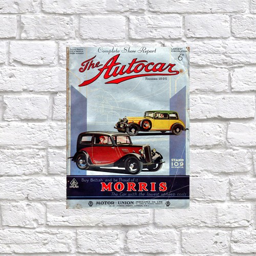 Morris the autocar retro tin - the,