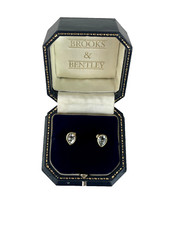 Aquamarine Earrings 9ct Gold 1.50ct Aquamarine Drop Stud Vintage Earrings