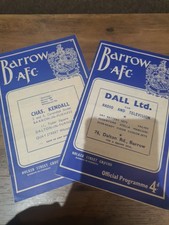 Barrow AFC Set Of 2 Programmes