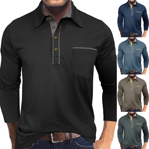 Mens polo button neck - mens,