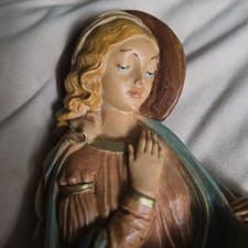 RARE Italy Mother MARY holy water font vintage 2002 wall Hanging Home Blessing 