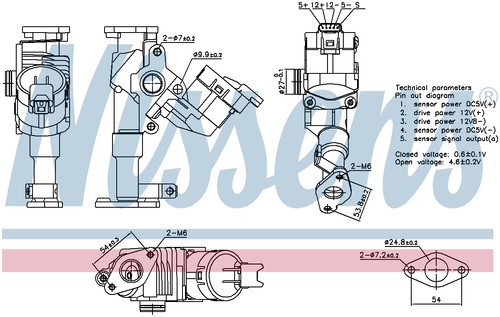 Nissens egr valve 98423 for - egr,