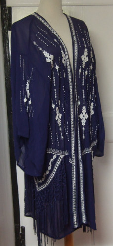 Monsoon blue white embroidered - monsoon,
