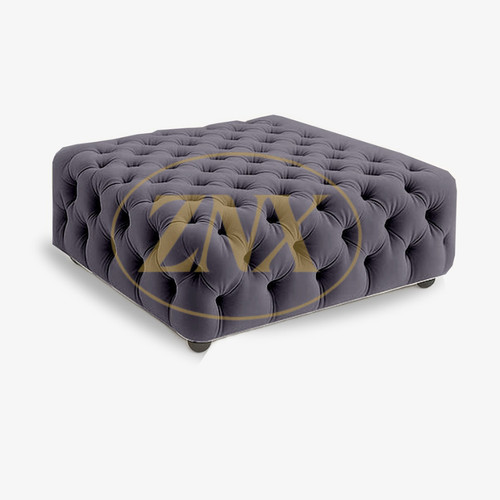 Diamond tufted velvet ottoman - velvet,
