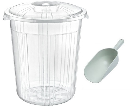 Clear plastic bin kitchen food - kitchen,