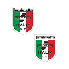 x1 PAIR - Lambretta Italia Stickers - High Quality Vinyl Decals - Scooter MOD