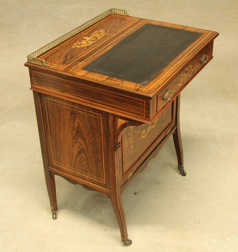 Victorian rosewood davenport - victorian,