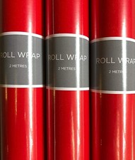  6 M Red Wrapping Paper Rolls