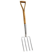Heavy Duty Stainless Steel Garden Digging Spade Fork Ash Wood Handle Farmer Lawn