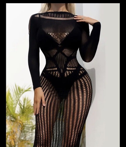Crochet fishnet dress sexy - crochet,