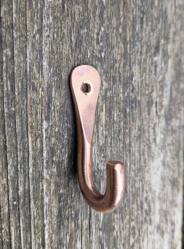 Small copper hook - small, hook~