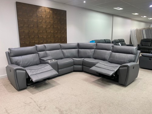 Ronan grey milano leather - grey, milano-leather