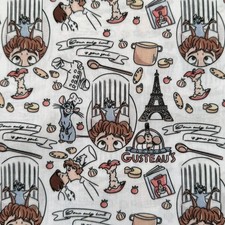 Ratatouille Disney Fabric Polycotton Fat Quarter Material