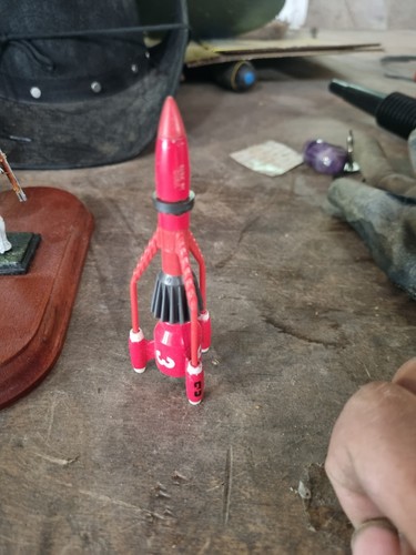 Red plastic space - plastic, rocket