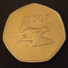 Irish  50p Fifty Pence 1983