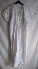 Men's White Cotton Long Moroccan Short Sleeve Thobe/Jubba/Kandorah Dishdash Larg