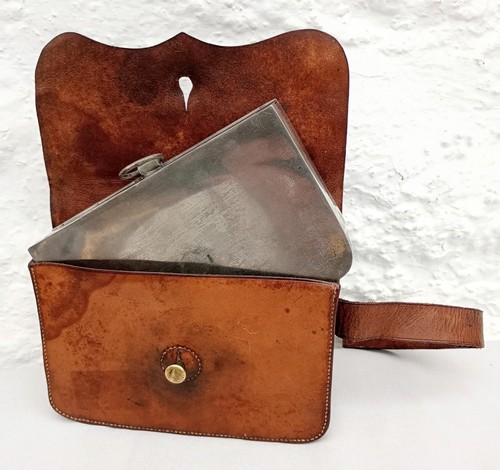 Edwardian leather cased - cased, metal