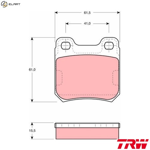 Brake pad set disc - disc,