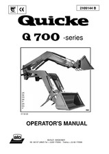QUICKE  Q700 Q 700 - FRONT END LOADER - OPERATOR MANUALS - MULTI LANGUAGE