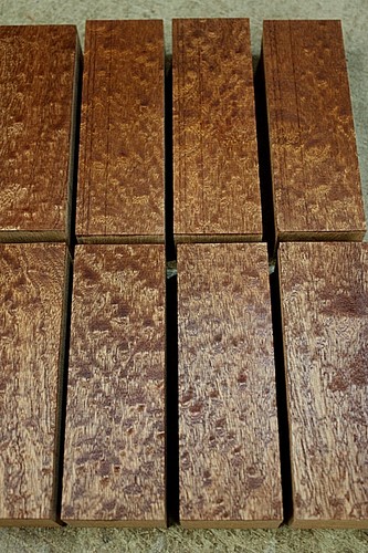 Pomelle quilted sapele - sapele, knife